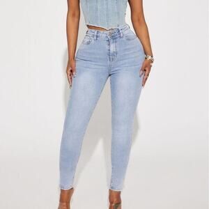 San Diego Sculpting High Rise Stretch Skinny Jeans - Light Wash